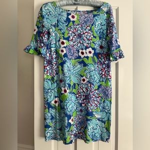 Lilly Pulitzer vintage 100% cotton bohemian/preppy floral print dress!  ❤️